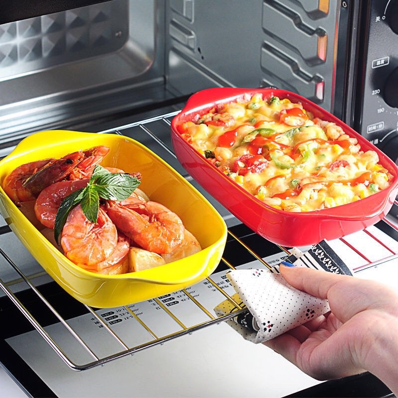 Khay nướng khay salad bằng sứ siêu xinh- Decor bếp -Khay nướng bánh