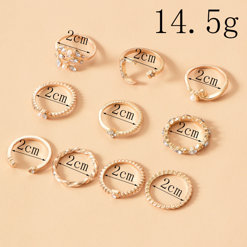 Set 10 Nhẫn Đeo Tay Phong Cách Bohemian Thời Trang Cho Nữ