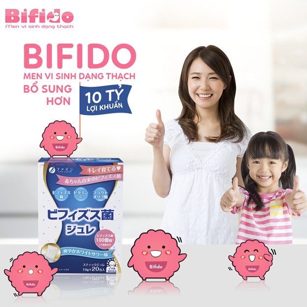 Men vi sinh Bifido- dạng thạch- bổ sung vi khuẩn có lợi cho hệ tiêu hóa, làm giảm rối loạn tiêu hóa