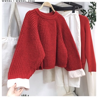 [Ảnh Thật] Áo len Hàn Quốc siêu đẹp WW985
