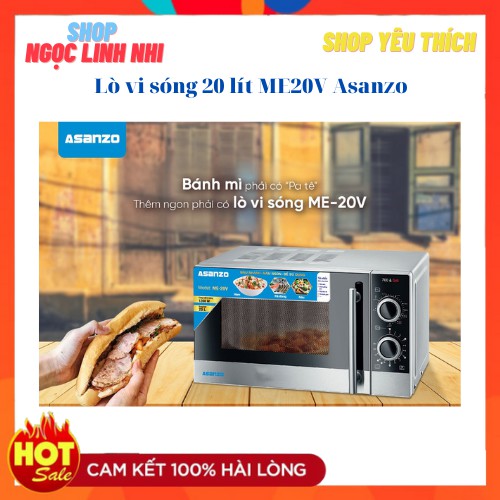 Lò Vi Sóng Asanzo ME-20V, Công Suất 1200W, Dung Tích 20 lít - SHOP NGỌC LINH NHI