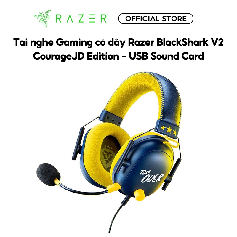 Tai nghe Razer BlackShark V2-Wired-USB Sound Card-CourageJD Edition_RZ04-03230300-R3M1