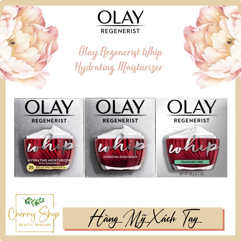 [Hàng USA] Kem dưỡng ẩm làm săn chắc da ngày và đêm Olay Regenerist Whip Active Moisturizer (48g)