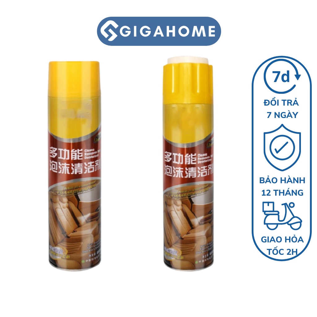 Chai Xịt Vệ Sinh Nội Thất Ô Tô 650ml GGIAHOME Làm Sạch Đồ Vải, Nỉ, Da Đa Năng 9418