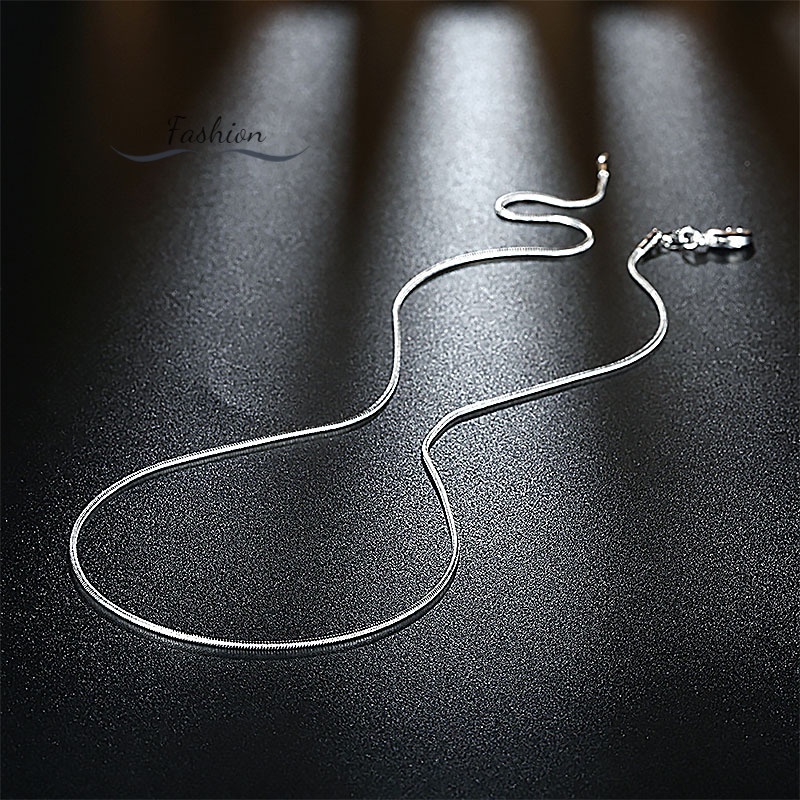 Vòng cổ bạc 925 thiết kế đơn giản thời trang cho nam và nữ 1mm