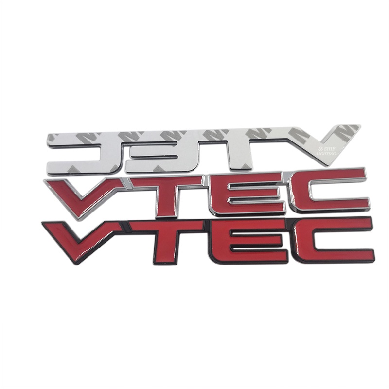 1 X Miếng Dán Kim Loại In Logo VTEC Trang Trí Ô Tô Honda VTEC