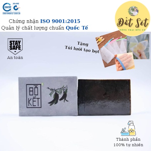 Xà Bông Sinh Dược Hữu Cơ Bò Kết - Đất Sét NTHC - HTX Sinh Dược