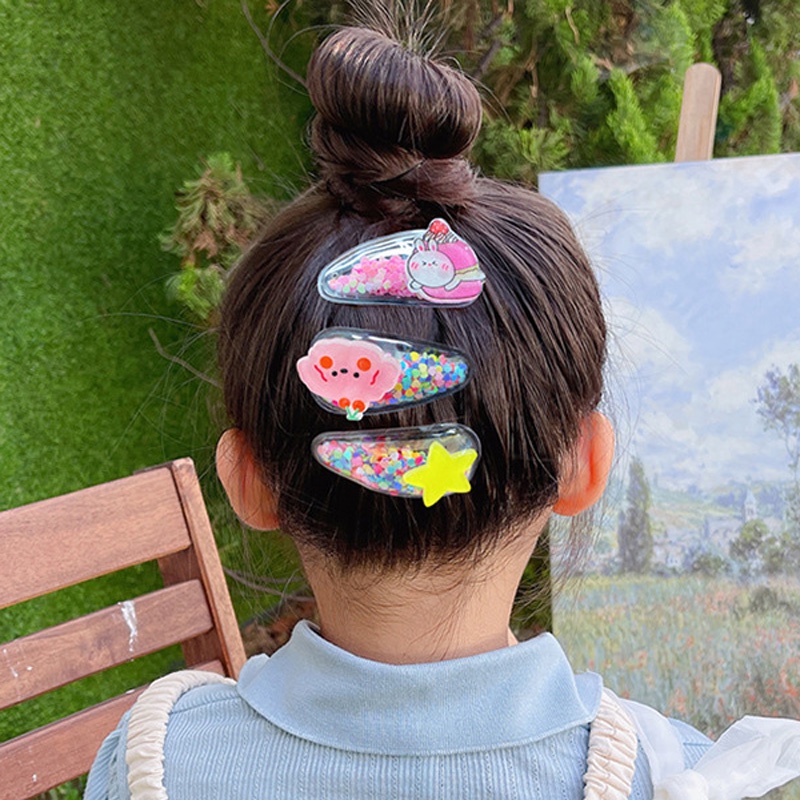 Set 10 Kẹp Tóc Hình Ngôi Sao Nhiều Màu Sắc Dễ Thương Cho Bé Gái
