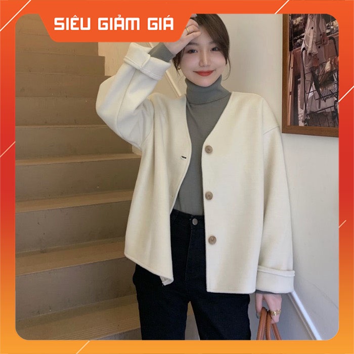Áo Cardigan Dạ Lông Thỏ Cổ Tym Hàng Quảng Châu M8129-Teen 888