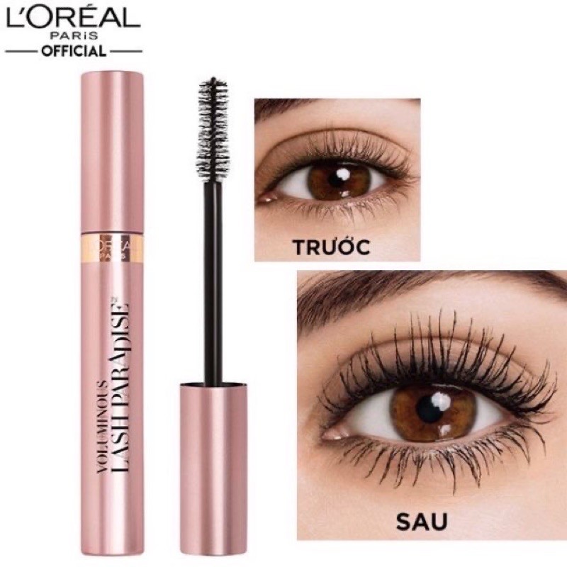 (hàng USA- màu #204) Mascara dày và dài mi LOreal Voluminous Lash Paradise Waterproof