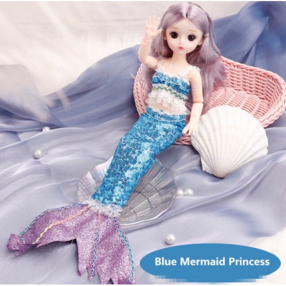 Búp Bê Nàng Tiên Cá 30cm 23 Khớp Tỉ Lệ 1/6 Kiêu Sa