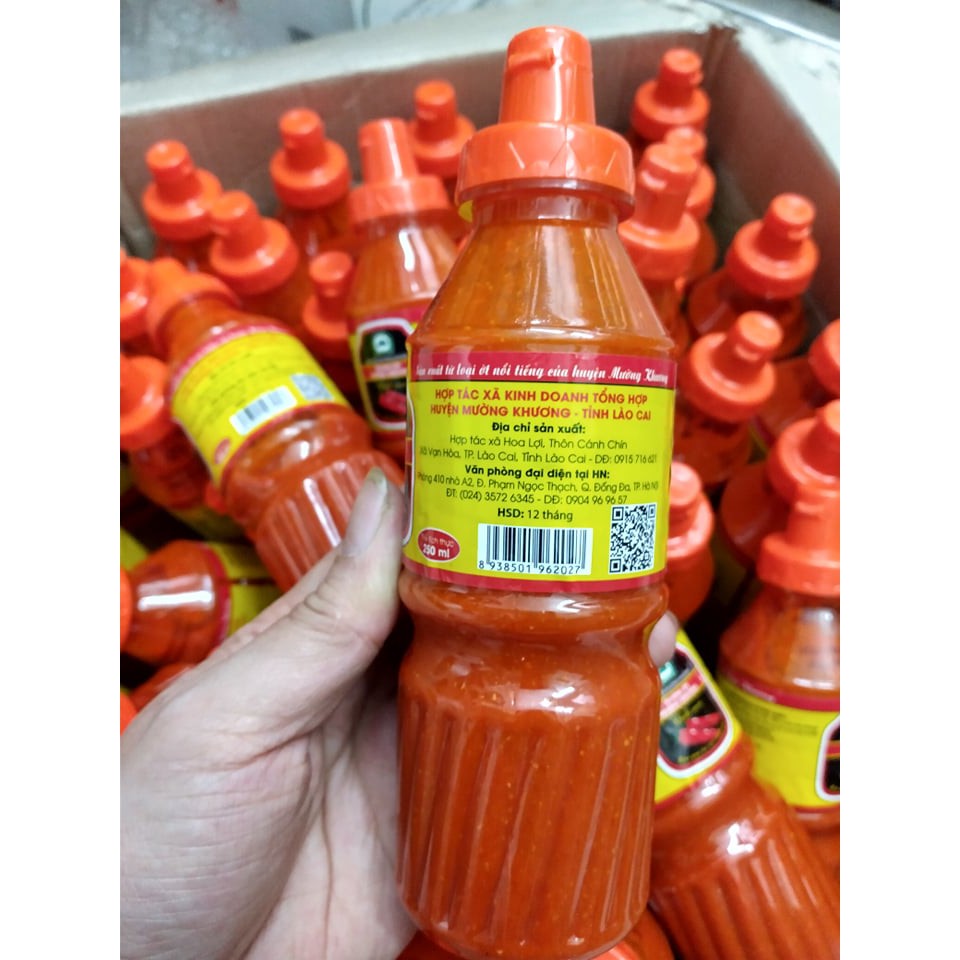 Tương ớt Mường Khương đặc sản Lào Cai chai 250ml date 3/2023