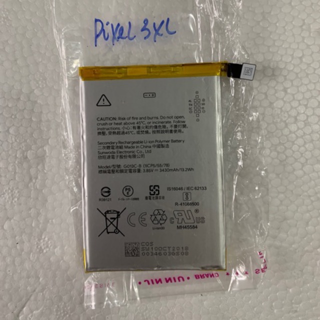 Pin Google Pixel 3 XL (G013C-B) 3430mAh / pixel 3  xịn, bảo hành 1tháng