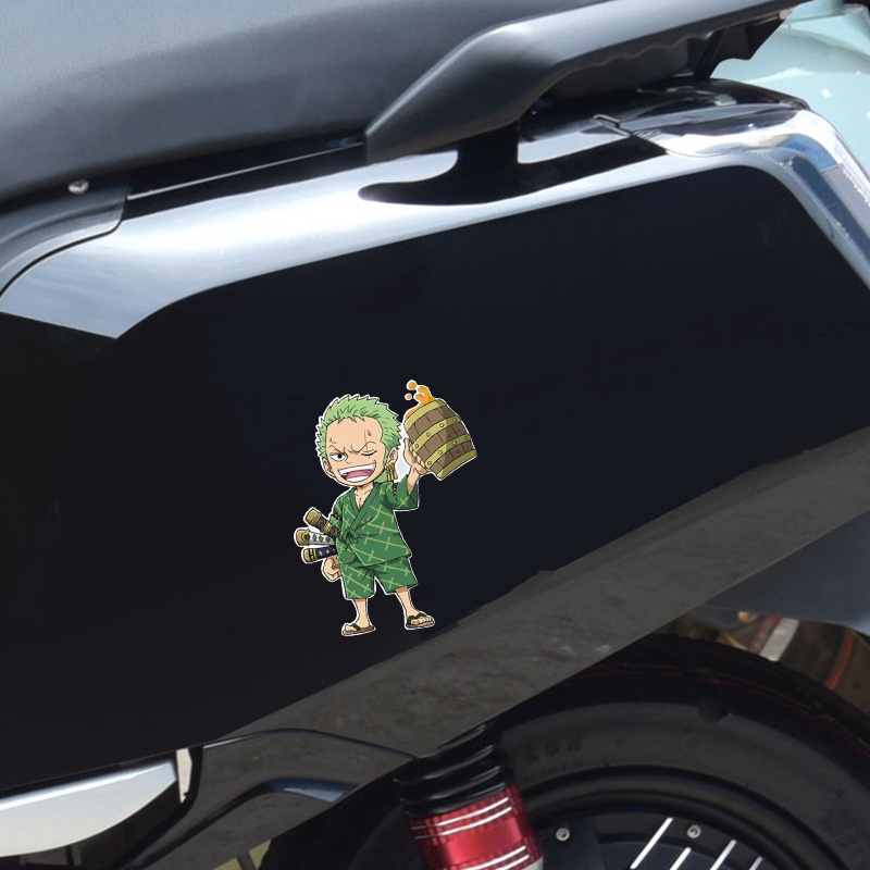 Zoro và Luffy!Miếng Dán Kính Chắn Gió Phía Sau Hình One Piece Cho Xe Mô Tô / Xe Hơi