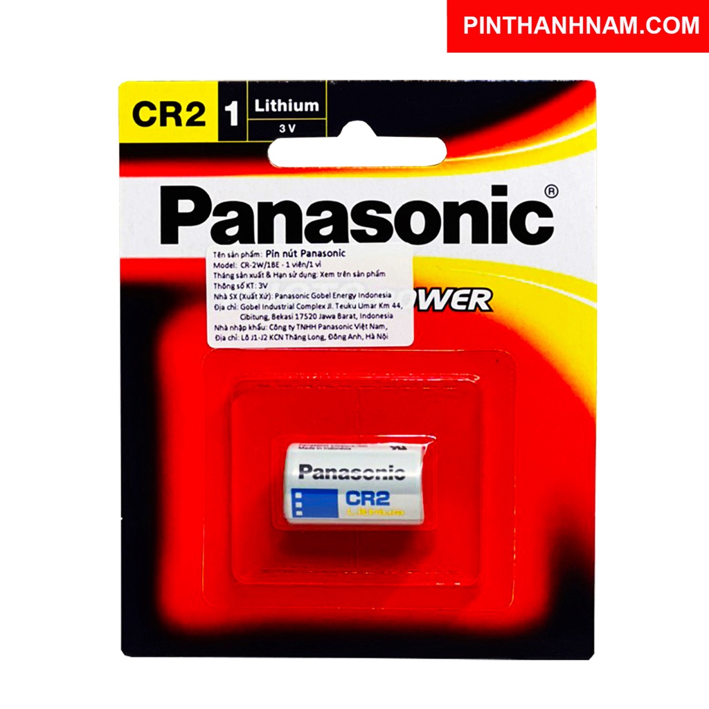 Pin CR2 Panasonic lithium 3V vỉ 1 viên chính hãng