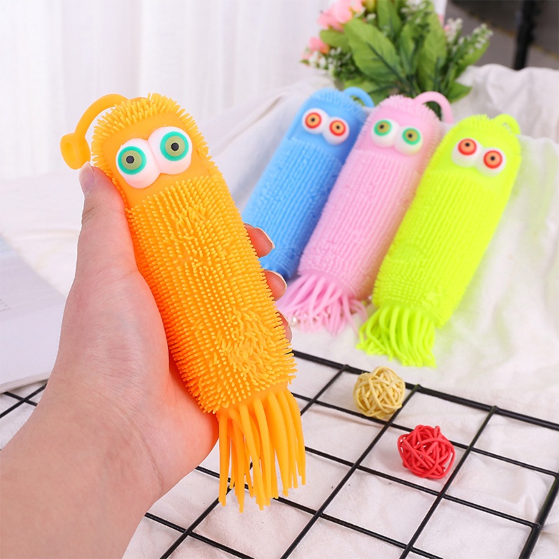 Đồ chơi bóp nén hình con bạch tuộc sâu bướm hoạt hình phát sáng vui nhộn