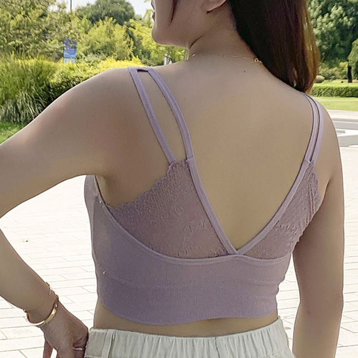 70~100Kg Women's Bra Plus Size Beauty Back Lingerie Sling One-Piece Vest-Style Gathered Thin Sports Underwear