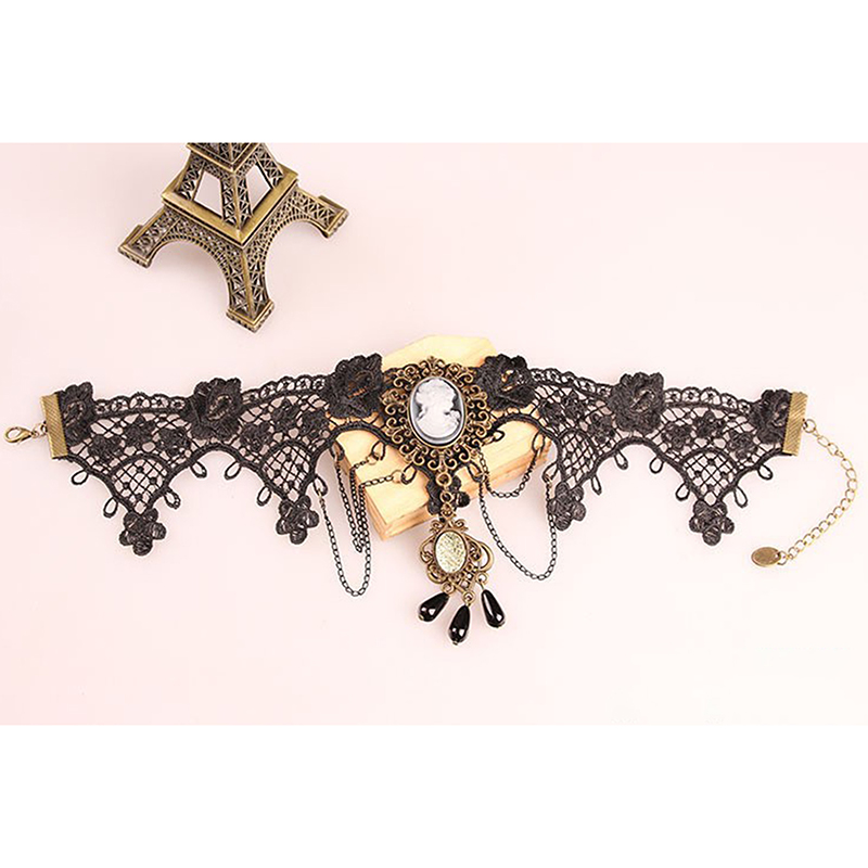 [abubbleVN]1pc Choker Necklace Gothic Jewelry Vintage Lace Necklace & Pendant Women