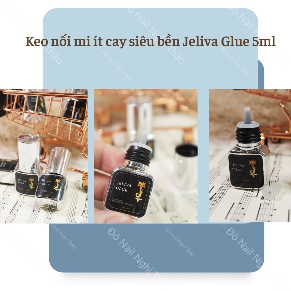 [Mã 55FMCGSALE1 giảm 10% đơn 250K] Keo nối mi ít cay siêu bền Jeliva Glue 5ml