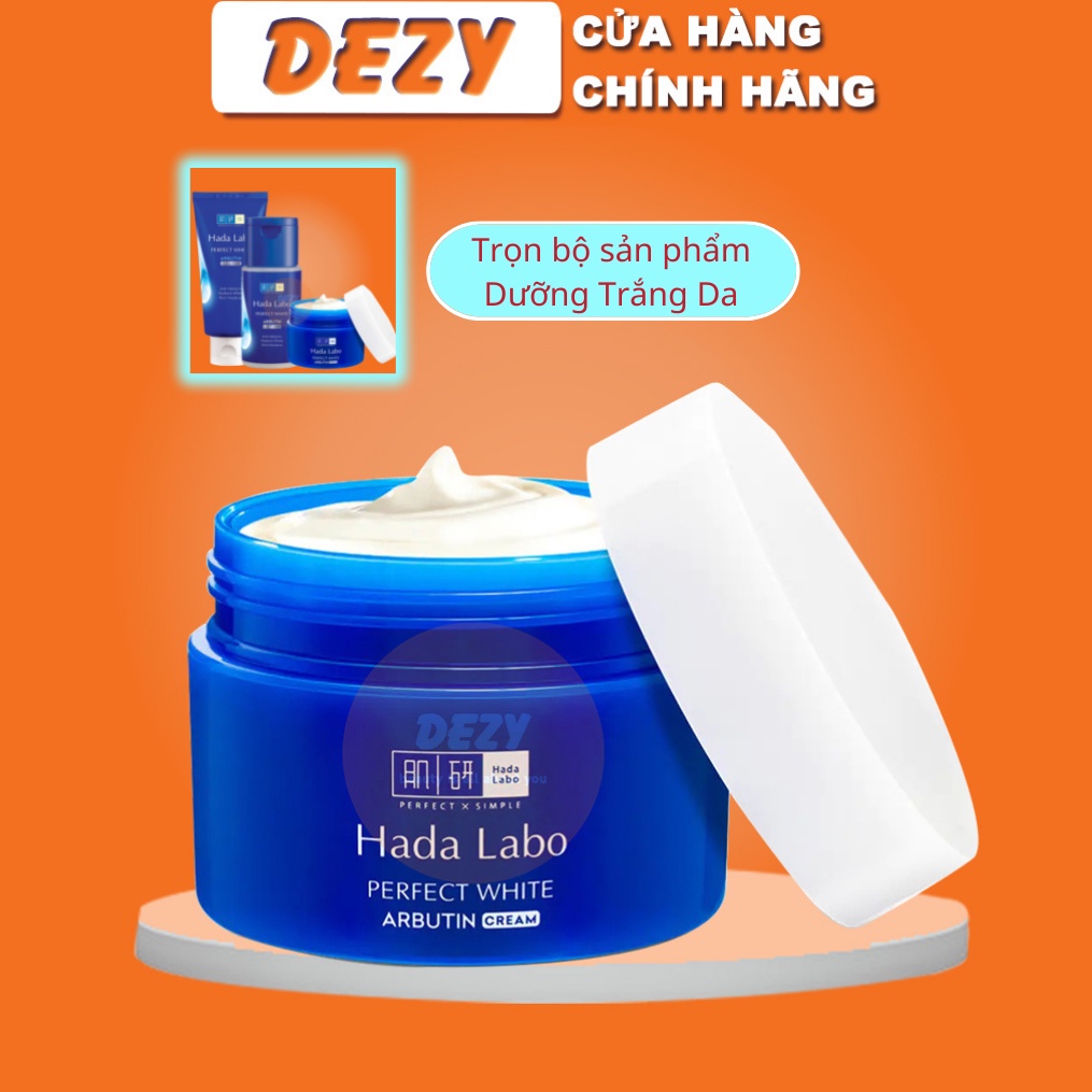 Kem Dưỡng Ẩm Trắng Da Hada Labo Perfect White Arbutin Cream - Chăm Sóc Da Cấp Ẩm Skincare Hadalabo Vitamin C Rohto Dezy