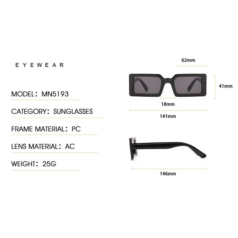 Kính Mát Gọng Vuông Nhỏ Phong Cách Cổ Điển Thời Trang Cho Nữ | BigBuy360 - bigbuy360.vn