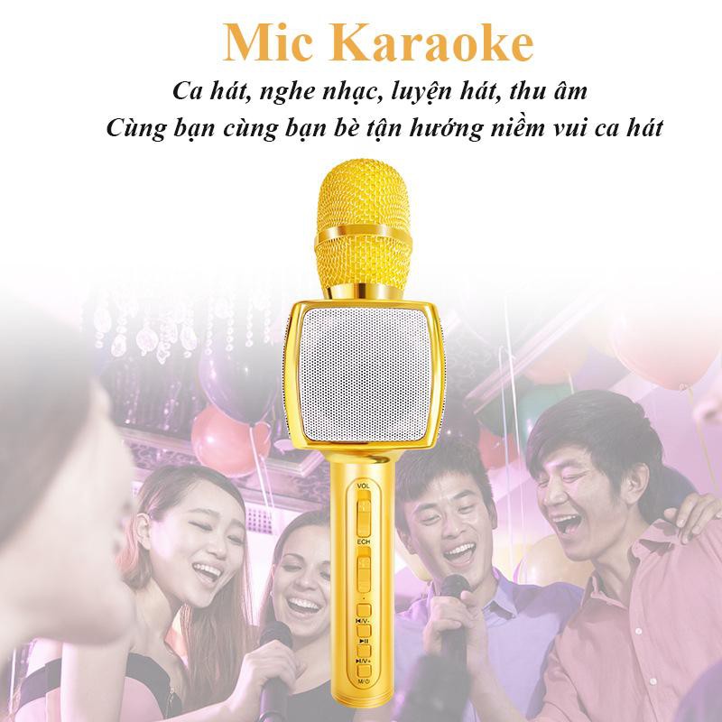 MICRO KARAOKE, MIC KHÔNG DÂY TÍCH HỢP LOA BLUETOOTH SD16 ÂM THANH CHẤT LƯỢNG CAO 2019