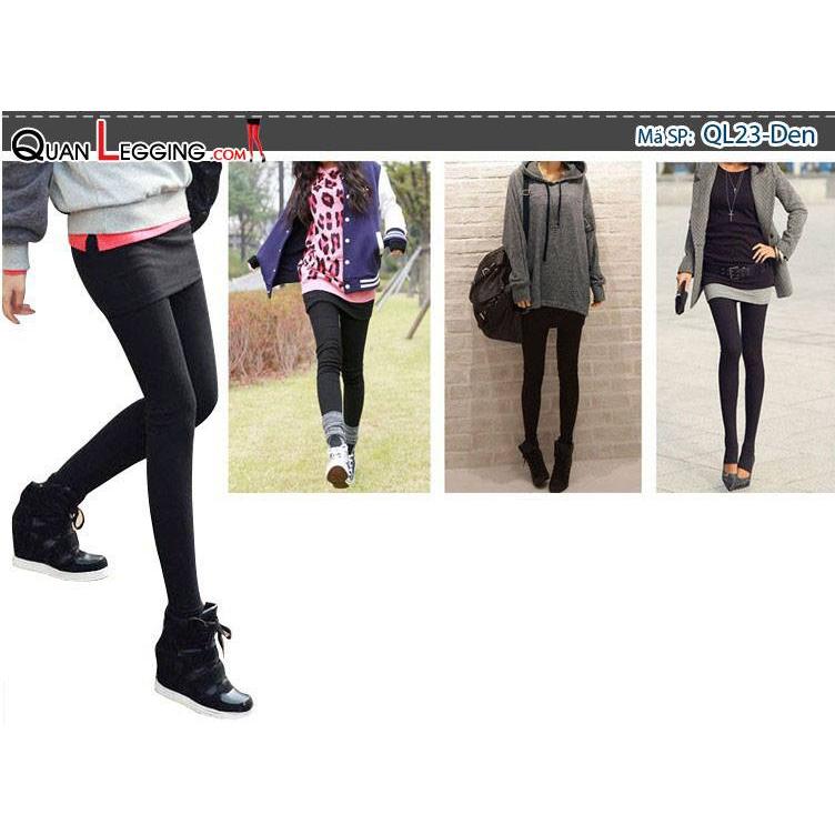 Den Quần Legging liền váy ôm màu đen | BigBuy360 - bigbuy360.vn