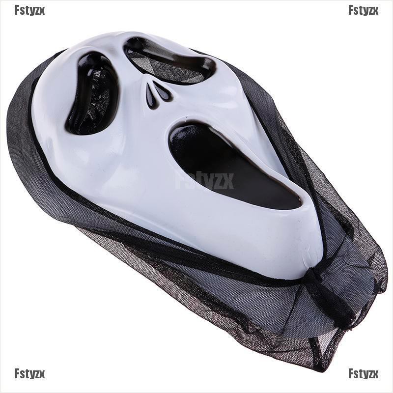 Fstyzx Scary Scream Ghost Face Mask Fancy Bloody Dress scary Halloween Party Costume