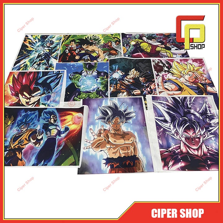 Tranh vải Dragon Ball - One Piece - Naruto 30x40cm - Giao Ngẫu nhiên