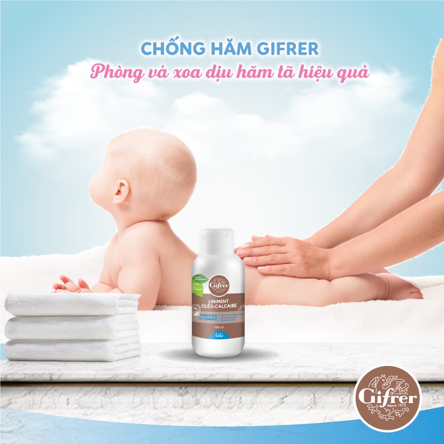 Bộ đôi Sữa tắm gội cho bé Gel LavanI GIFRER 500ml 2 trong 1 + Kem chống hăm tã Gifrer 100ml nhập khẩu Pháp
