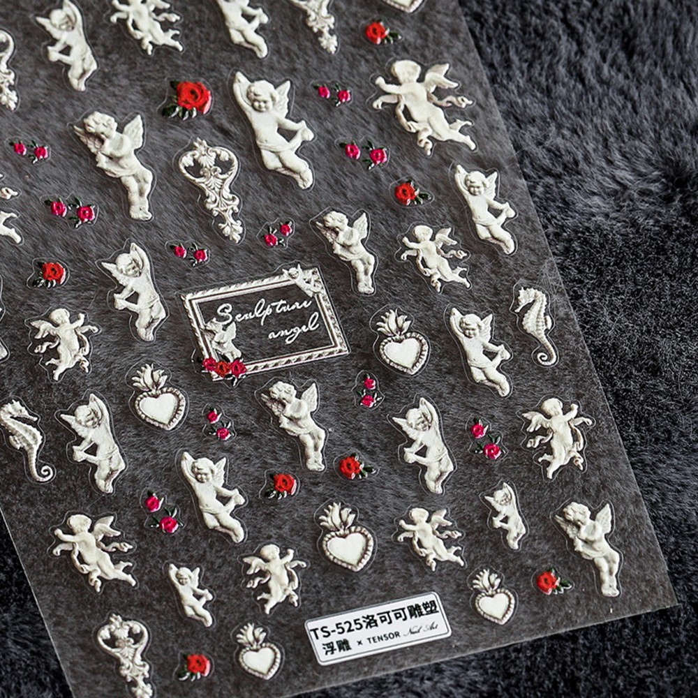 [Hàng mới về] Miếng dán móng tay hình đôi cánh thiên thần 5d siêu mỏng