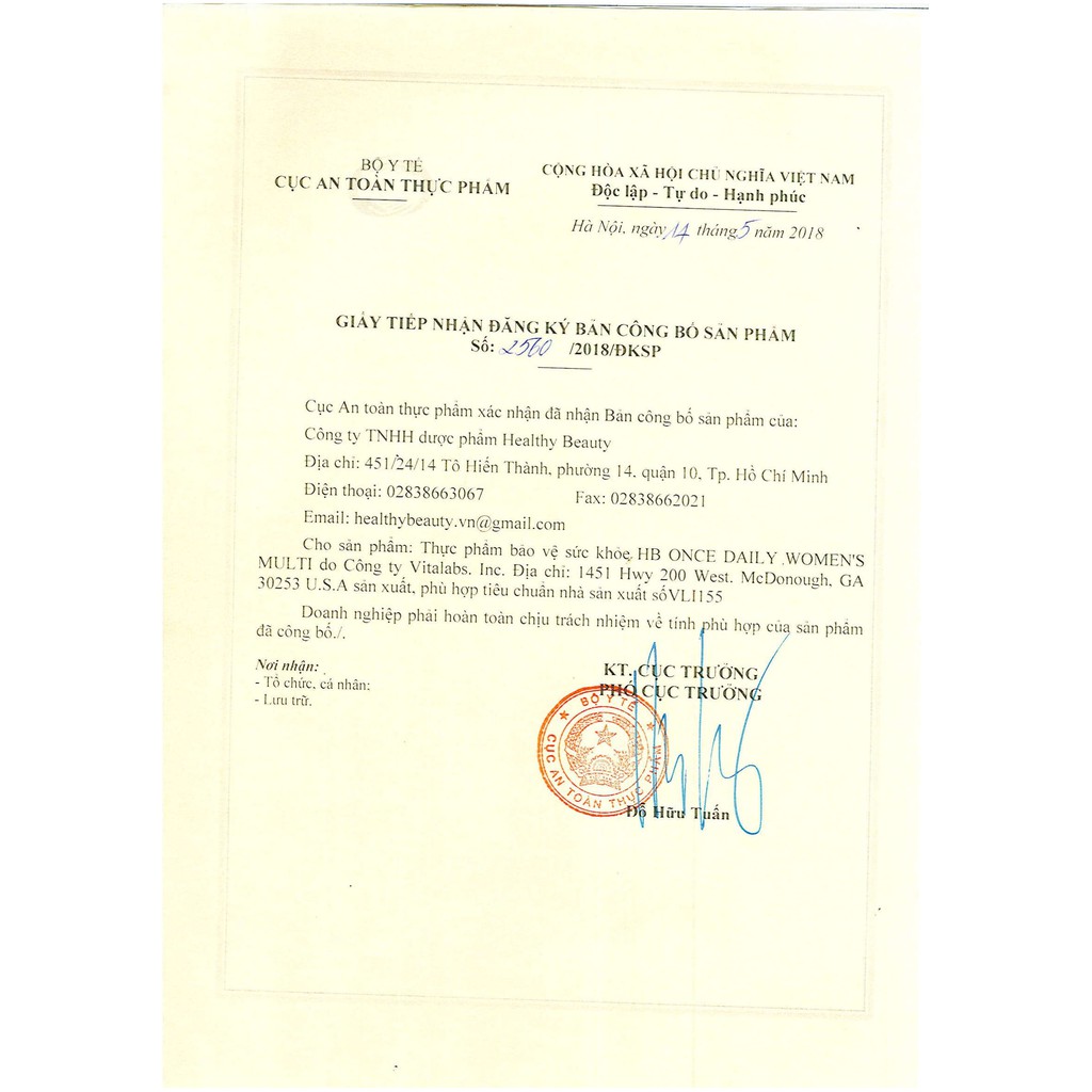 Viên Uống Bổ Sung 30 Loại Vitamin Và Khoáng Chất Cho Phụ Nữ HB Once Daily Women's Multi Healthy Beauty 100 Viên | Thế Giới Skin Care