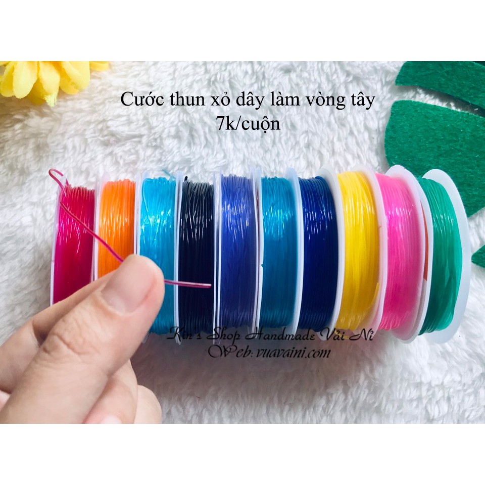 Dây Cước Chun Màu CO GIẢN dùng xỏ vòng tay handmade, xâu vòng, xâu hạt cườm, tự làm vòng tay handmade dễ dàng