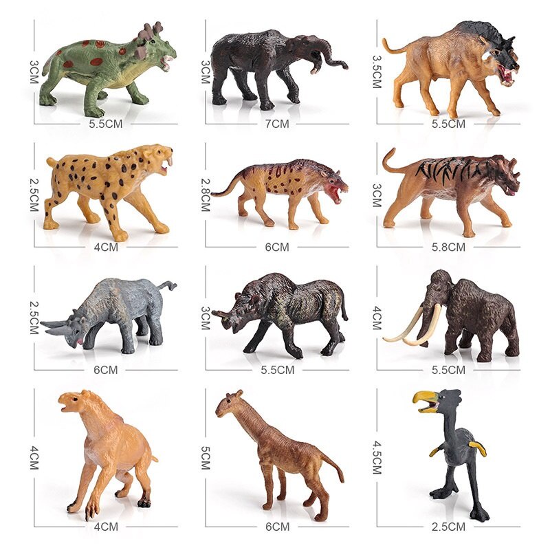 Set 12 Mô Hình Động Vật Mini Cho Bé
