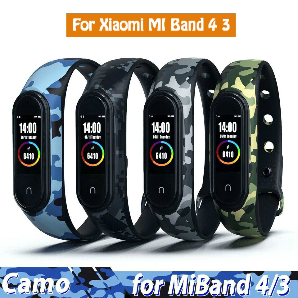 Dây đeo tay bằng silicon thay thế cho đồng hồ cho Xiaomi MI Band 4 3