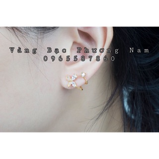 Bông Tai Kẹp Giả 2 Lỗ Tai_PNJ10k Gold