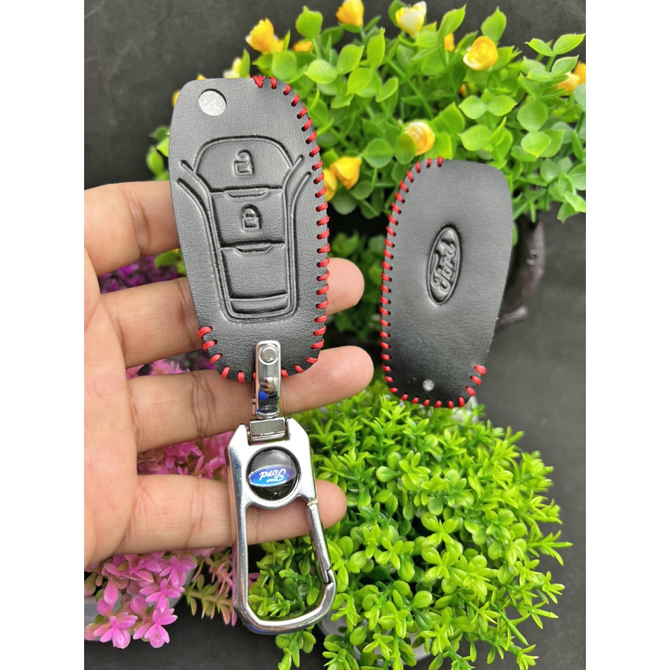 Bao da chìa khóa xe For Ranger 3.2 Wildtrak 2 nút gấp,