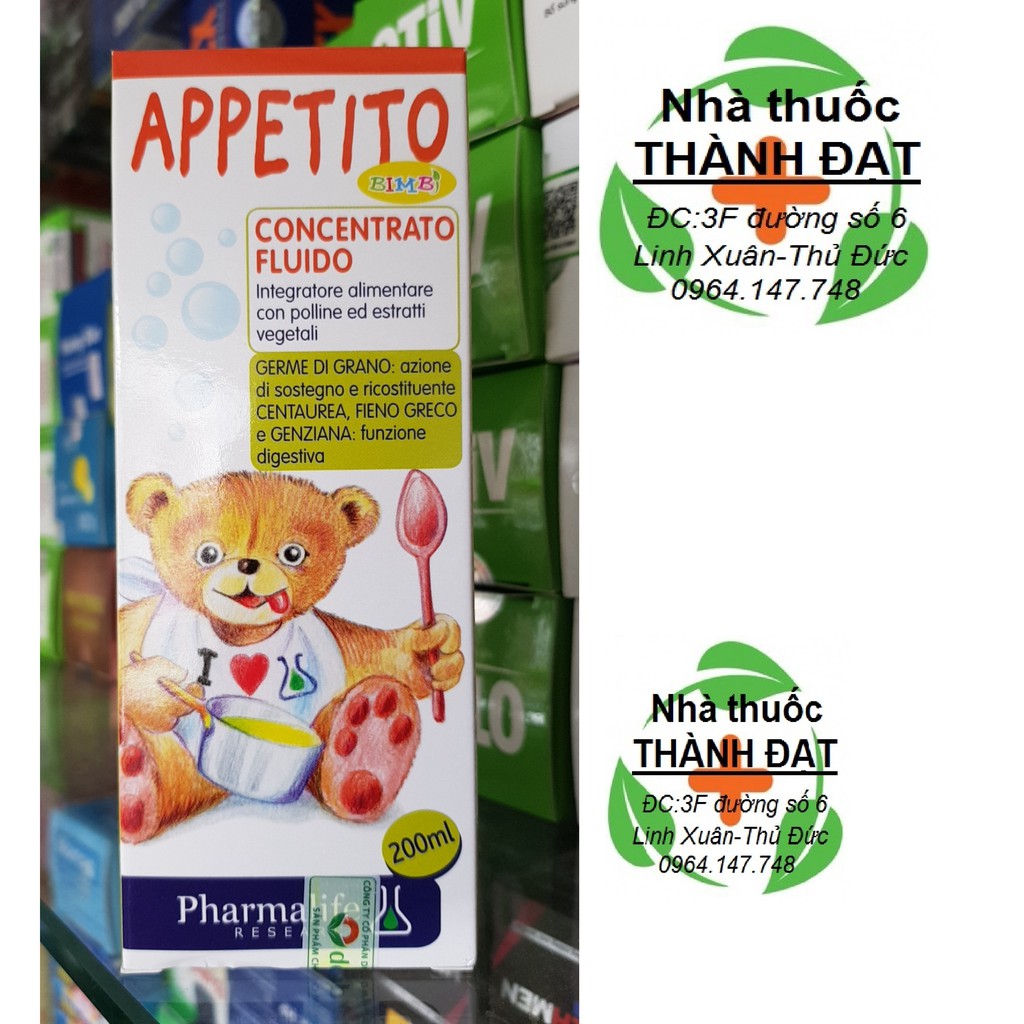 (chính hãng) APPETITO fitobimbi giúp trẻ ăn ngon chai 200ml/ bimbi