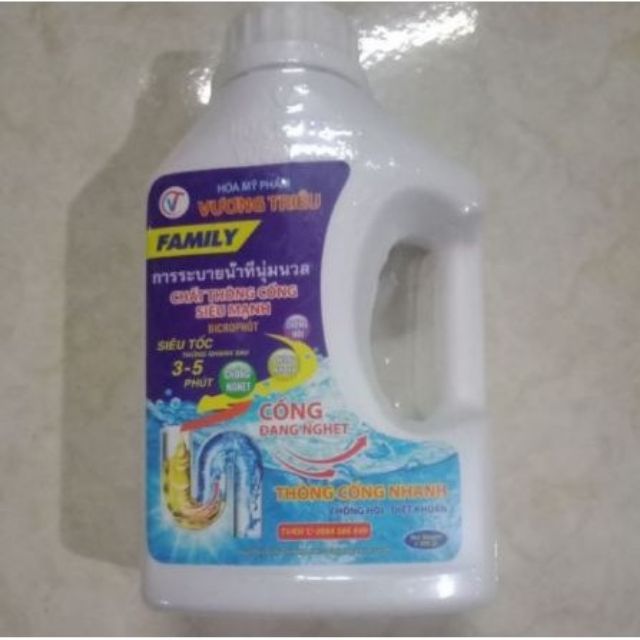 Nước Thông Tắc Cống , Thông Tắc Đường Ống , Bồn Cầu , Bồn Rửa Mặt Can 800gr