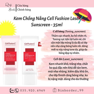 Kem Chống Nắng Cell Fushion Laser Sunscreen - 35ml