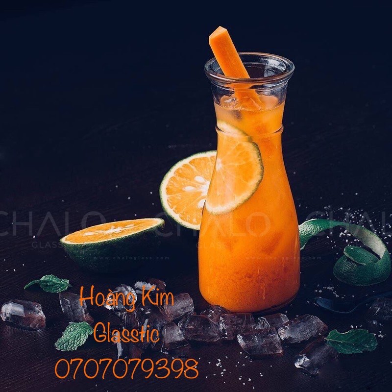 Combo 5 LỌ THUỶ TINH LOVE 350ml- LỌ THẮT EO IN NỔI