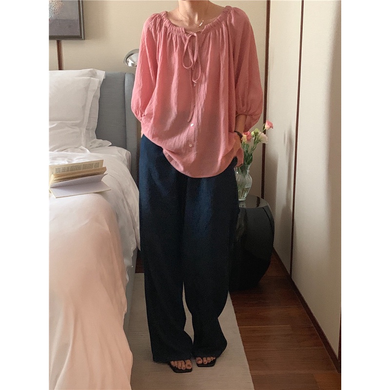 Áo Chống Nắng Xếp Ly Dáng Rộng Phong Cách Hàn Quốc 533 Có 4 Màu