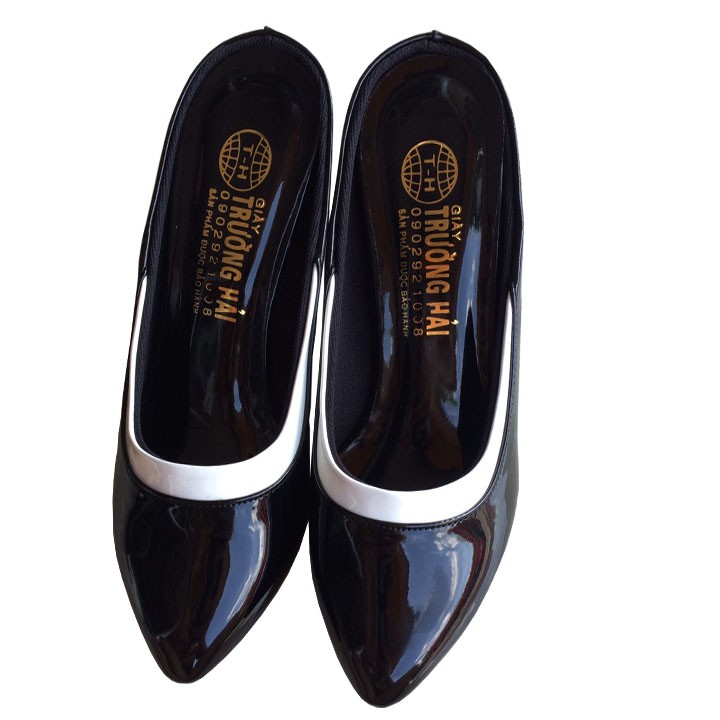 Sục nữ da bóng cao gót 5cm gót trụ thời trang cao cấp BMN071