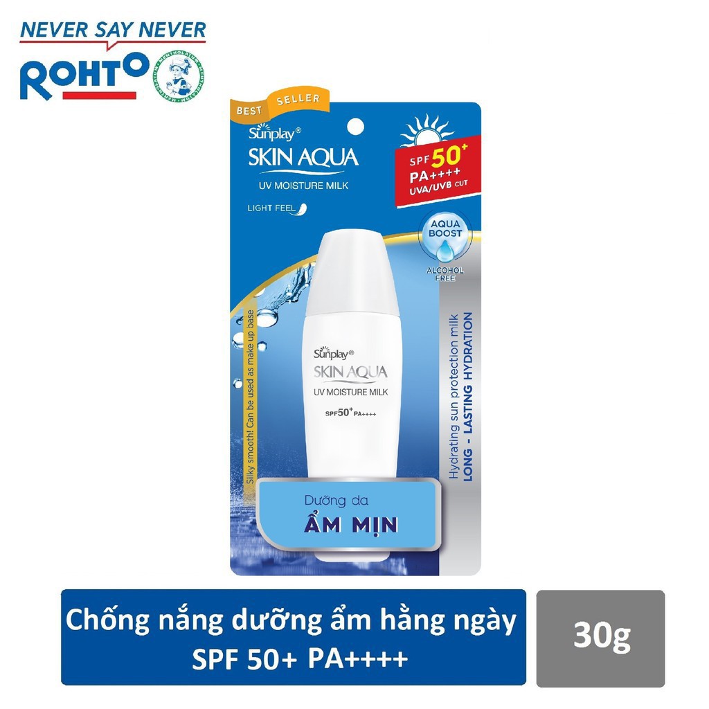 [Mã FMCGMALL -8% đơn 250k] Sữa chống nắng hằng ngày dưỡng da Sunplay Skin Aqua UV Moisture SPF50