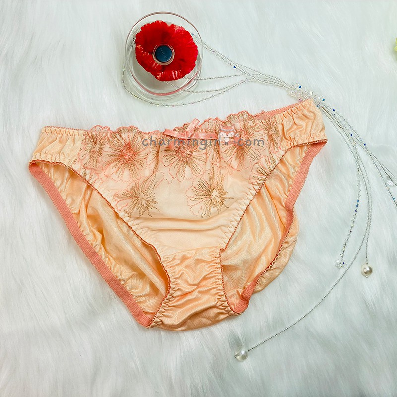 Quần lót dệt kim ren nơ thời trang size M, L - QLDK0076