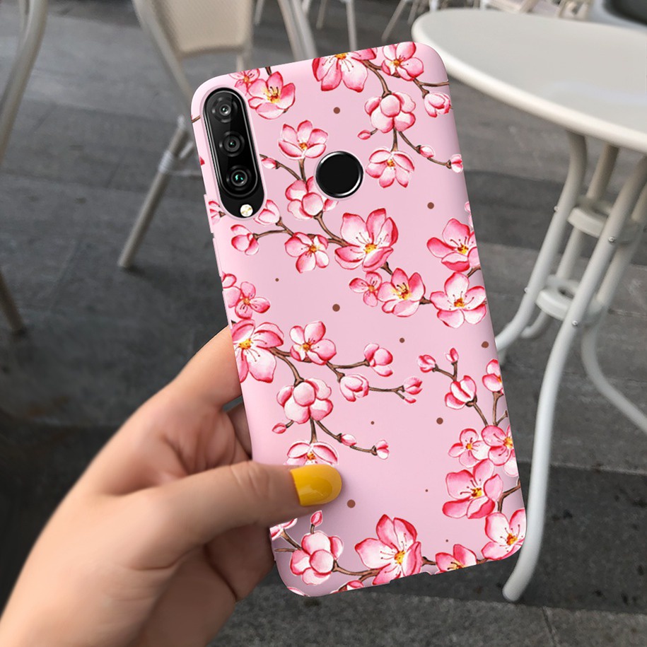 Ốp TPU dẻo màu trơn có họa tiết cho Huawei P30 Lite 2020 MAR-L21A Huawei P30 P30Lite Nova 4E MAR-LX2