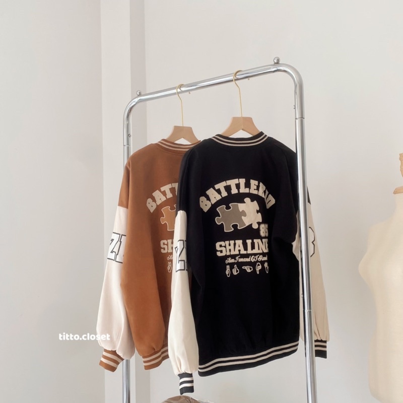 Áo Khoác Bomber Nhung Tăm Chữ A - Bomber Unisex - Titto Closet