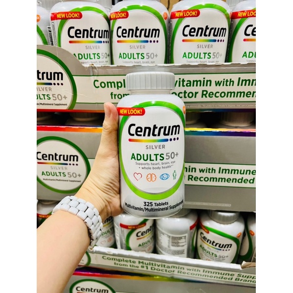 Date/2025 viên Uống Centrum Silver Adults 50+ 325viên/nam+nữ MẪU MỚI NHẤT