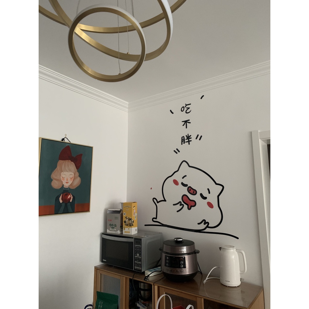 Tranh mica dán tường - Bé Heo Welcome trang trí cửa ra vào, cửa hàng, quán ăn, địa điểm kinh doanh - Nhiều Size - EPeBen