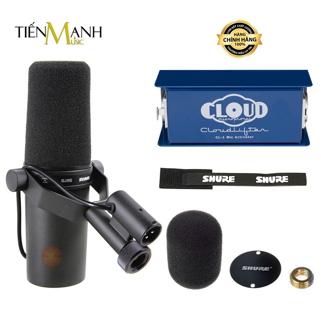 Combo Micro Shure SM7B Và Kích Âm Cho Mic Cloudlifter CL1 Livestream Podcast Microphone Cloud Lifter CL-1
